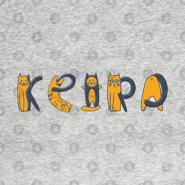 Keira | Girl Name | Cat Lover | Cat Illustration by LisaLiza